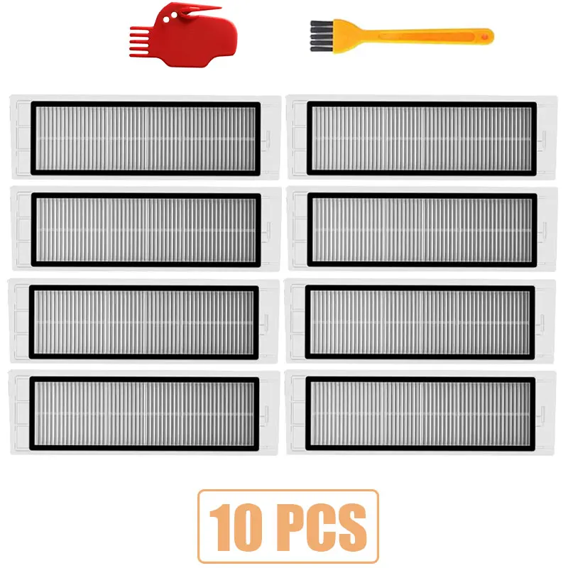 10pcs Новая основная щетка hepa фильтр, боковая щетка, тряпка для швабры, контейнер для пыли, контейнер, набор фильтров для Xiaomi mijia roborock s50 s51 roborock 2 - Цвет: 10pcs