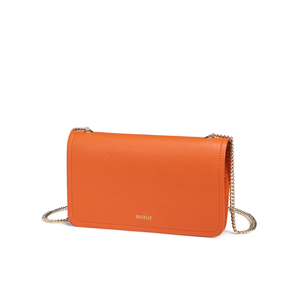 Брендовые женские мини-сумки-мессенджеры из натуральной кожи, модные короткие Универсальные женские сумки через плечо для телефона - Цвет: Оранжевый