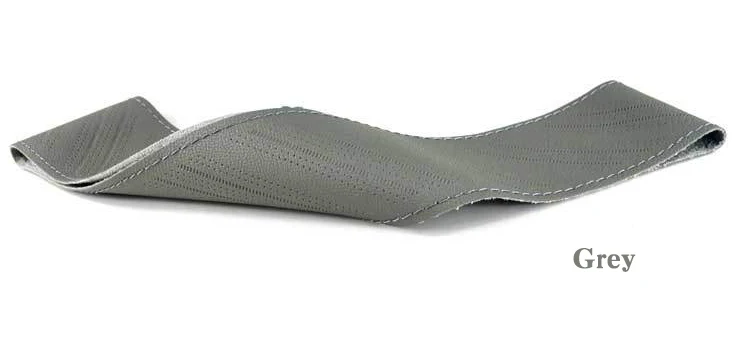 Gray 38cm Декоративный узор микро-Волоконный кожаный чехол для рулевого колеса автомобиля ручной работы рукава рулевого колеса 38 см аксессуары для интерьера - Название цвета: Gray 38cm