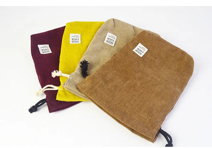 Storage and Finishing Bag Large Capacity Double Thickening Drawstring Cotton Cloth Beam Mouth Pocket Organizer Hanging Bag