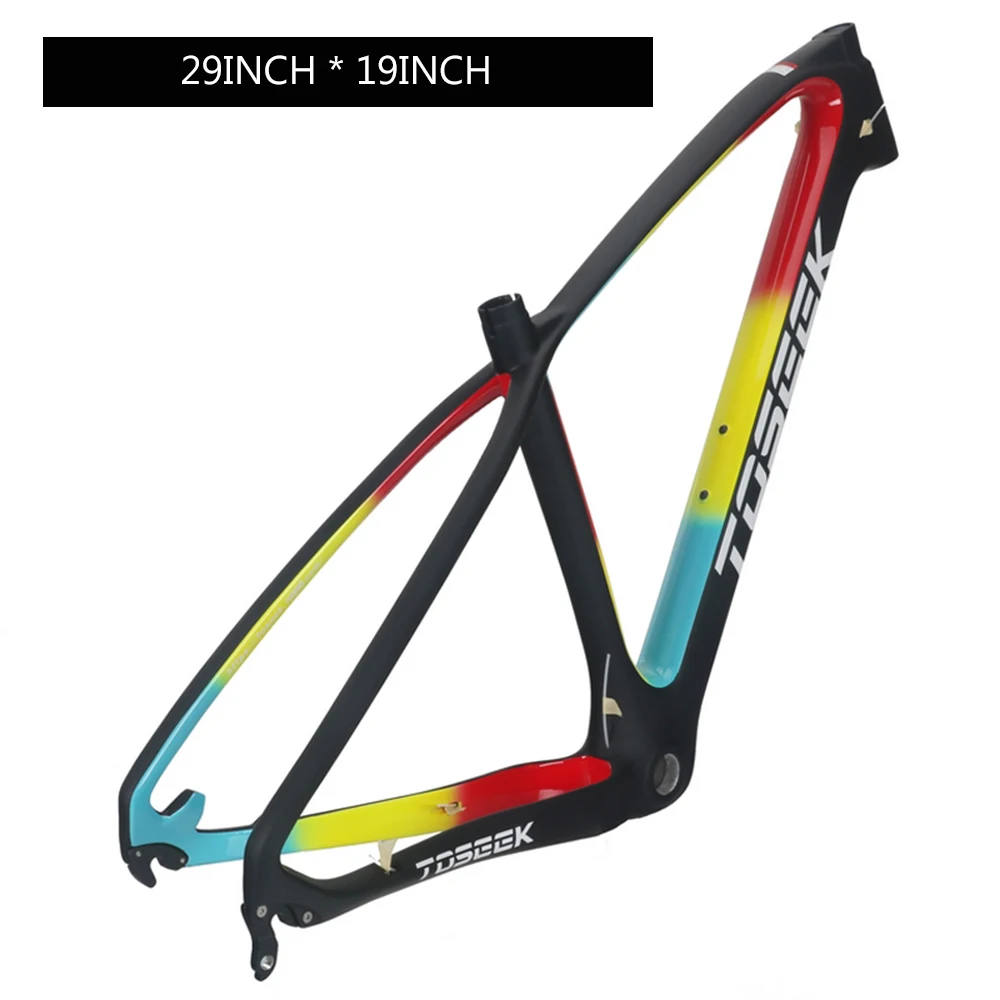 29x19inch Toseek MTB горный велосипед рама 27,5/29 дюймов* 15/17/19 дюймов полная углеродная подвеска T800 с высоким содержанием углерода волокна детали для рамы велосипеда - Цвет: 29x19inch