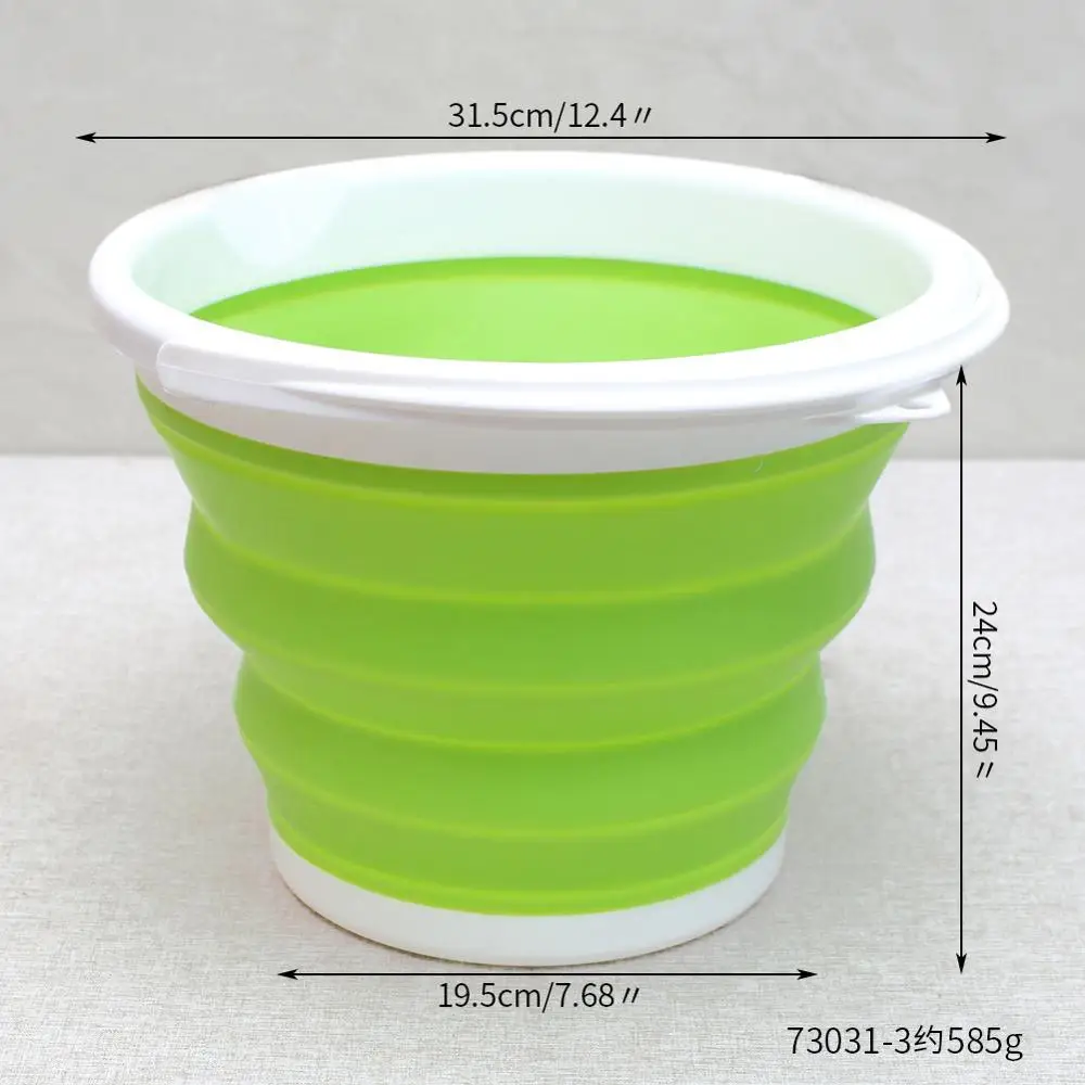 Big Green 10/5/3/1,5 L многофункциональное складное ведро для мытья автомобиля на открытом воздухе Рыбалка круглый Ванная комната кухонное ведро - Цвет: Big Green