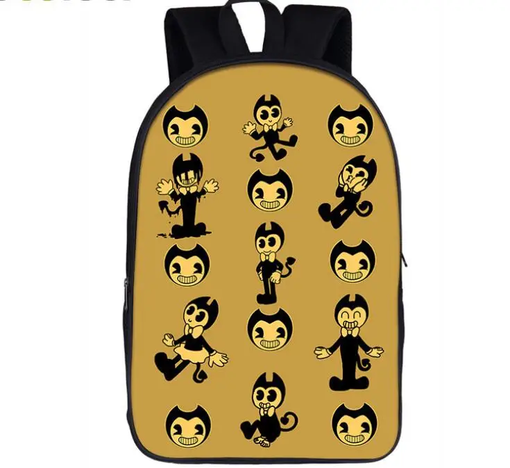 photo color Bendy and The Ink Machine, рюкзак для мальчиков и девочек, Мультяшные детские рюкзаки, известные игры, детские школьные сумки, рюкзак для книг - Цвет: photo color