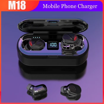 

Sapling M18A Binaural Bluetooth Earphone True Wireless Mini TWS Bluetooth 5.0 LED Digital Display An Emergency Charging Treasure