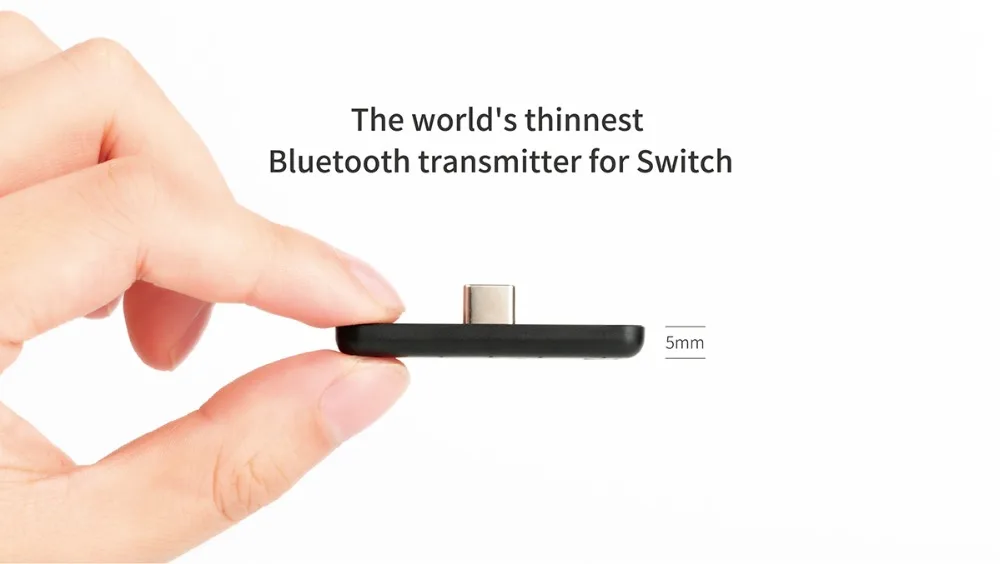 Тонкий беспроводной Bluetooth аудио тип-c USB передатчик адаптер трансивер низкая задержка для Switch Lite/PS4/PC