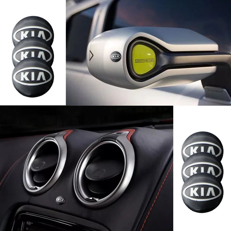 

10 pcs 14mm Car Key Shell Sticker Logo Emblem For KIA K2 K3 K5 Sorento Sportage R Rio Soul cap car styling Auto Accessories