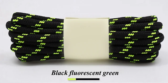 1Pair Round Shoelaces Outdoor Hiking Sports Shoe Laces Kids Sneakers Shoelaces Length 100/120/140/160CM Lacets Baskets 19 Colors B fluorescent green