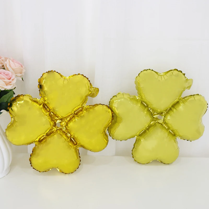 50 yellow balloons Четырехлистный воздушный шар с изображением клевера четырехколесный воздушный шар из фольги Рождественский шар в форме арки новогодний декоративный шарик - Цвет: 50 yellow balloons