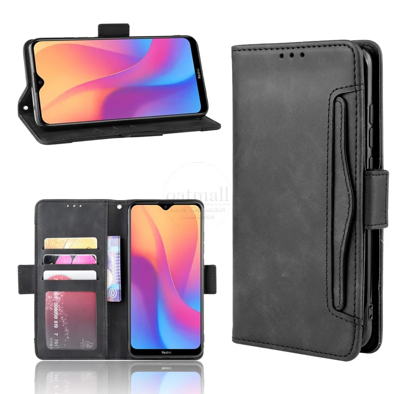 Чехол-Кошелек для Xiaomi Redmi 8A, Магнитный чехол-книжка для Xiomi Redmi 8, держатель для фотографий, роскошный кожаный чехол для мобильного телефона
