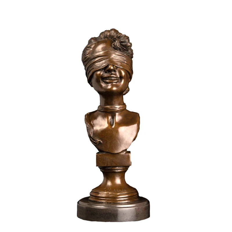 ArtsHom DS 661 Bronze Helen Keller Bust Statue Figurine Famous Woman