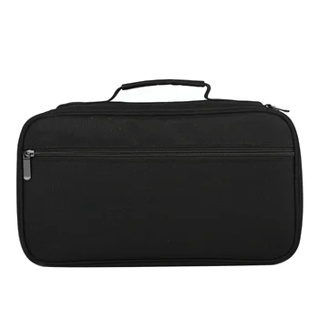 

Multipurpose With Handle Marker Pen Storage Bag Stationery Supplies 60 Holes Portable Detachable Zipper Closure Oxford Cloth