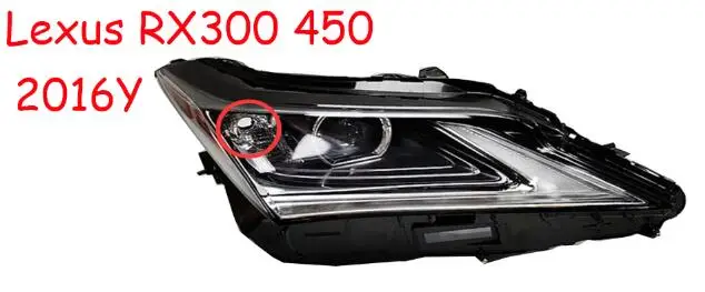 1pcs Left side 1 шт. 2016y автомобильный бупмер головной свет для Lexus RX300 RX450 фары автомобильные аксессуары светодиодный DRL Противотуманные фары для Lexus RX300 450 фары - Цвет: 1pcs Left side