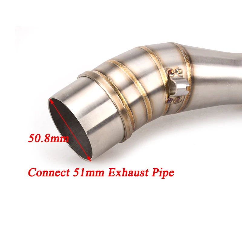 For Yamaha NMAX 125 155 NVX AEROX 155 Motorcycle Exhaust System Front Link Pipe Stainless Steel to 51 Mufflers - Image 3