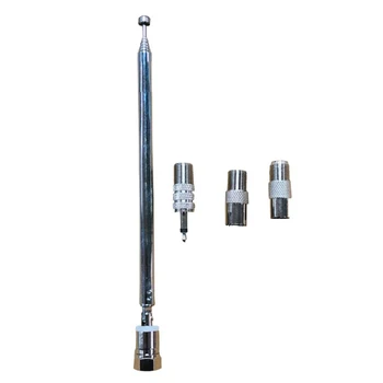 

Thread Design FM Radio Antenna 3.5dB Gain F Type Male Telescopic Antennas With 3 Adapters​ 3.5mm PAL Male/Female