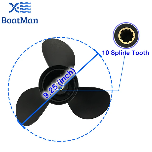 BoatMan® 9.25x12.5 Propeller for Mercury Outboard Motor 25HP 28HP