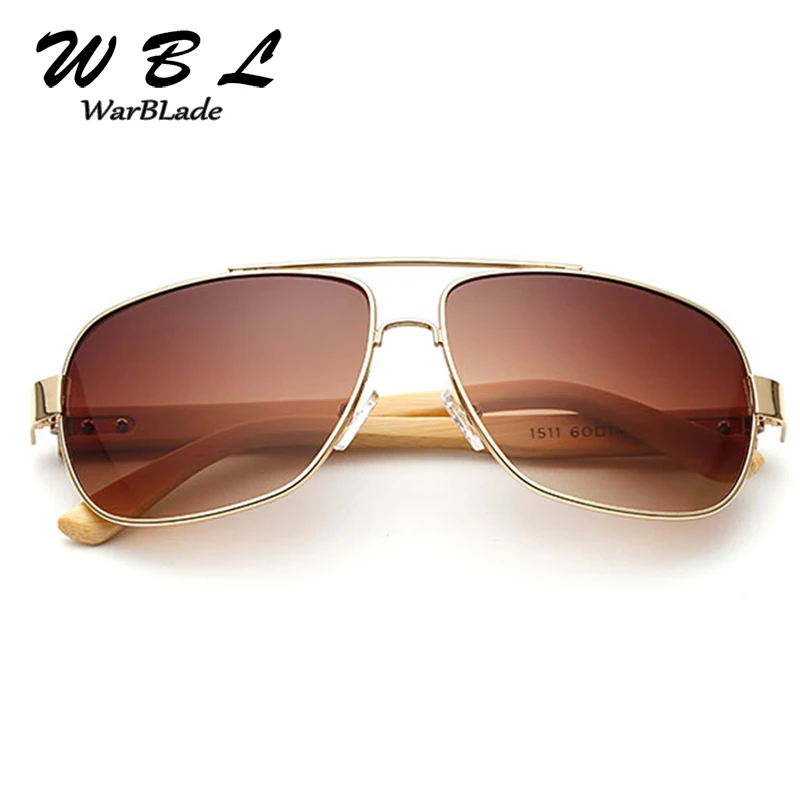 

WarBLade Vintage Pilot Wood Sunglasses Men Women UV400 Gradient Sun Glasses Sport Eyewear Original Bamboo Sunglass Male 2019