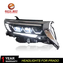 Автомобильный Стильный чехол на голову для Land Cruiser Prado, полный светодиодный налобный фонарь,,, новинка, Prado, полный светодиодный налобный фонарь Prado