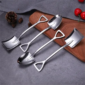 

2020 new vacuum plating stainless steel ice cream coffee spoon dessert teaspoon fruit salad spatula kitchen hot drink tableware