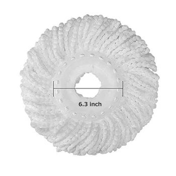 

Microfiber Mop Head, 360 Degree Rotating Mop Head, Cotton Yarn Mop Replacement Head, Round Standard Universal Size (Four Packs)