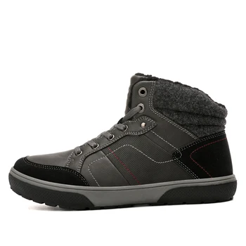 

New 2019 Winter Brand Big Size Men Shoes Men's Boots Fashion PU Warm Comfortable Snow Boots Casual Men Motorcycle Boots Male