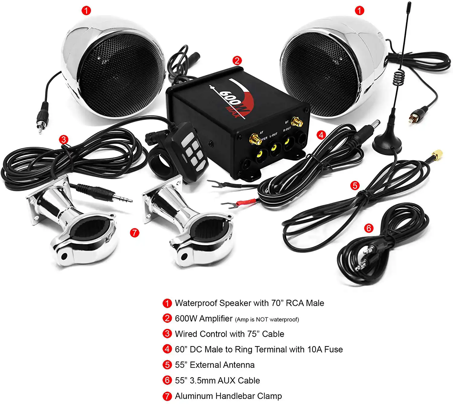 aileap motorcycle speakers