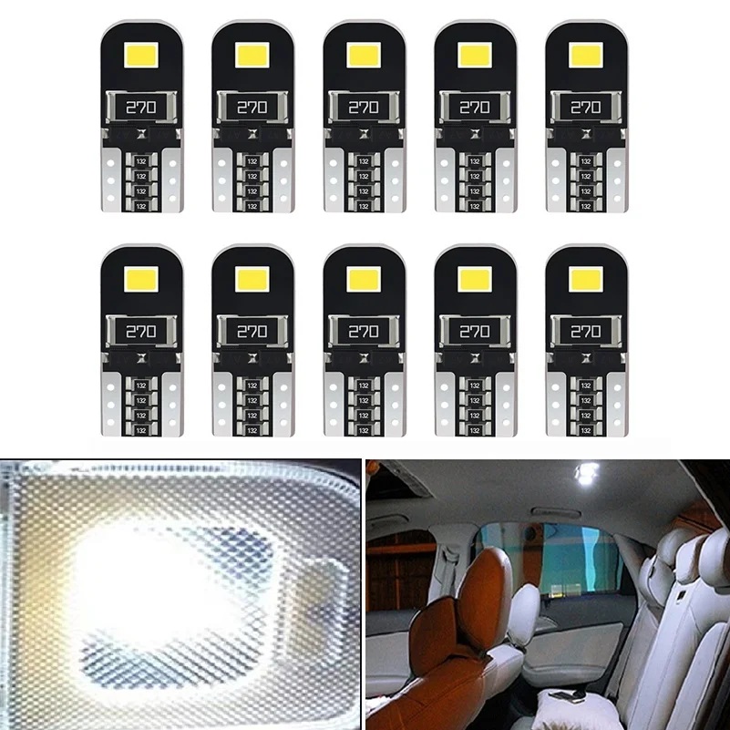 10 шт. W5W T10 Светодиодные лампы Canbus 168 194 Автомобильные интерьерные для Audi A4 B6 B8 A5 A6 C5