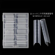 Dual Formen-(Platz Formen)/ Gel Nagel Form Acryl Nagel Dual System Formen 120Pcs C Kurve Nagel Form 12 Größen mit Skala (U Form)