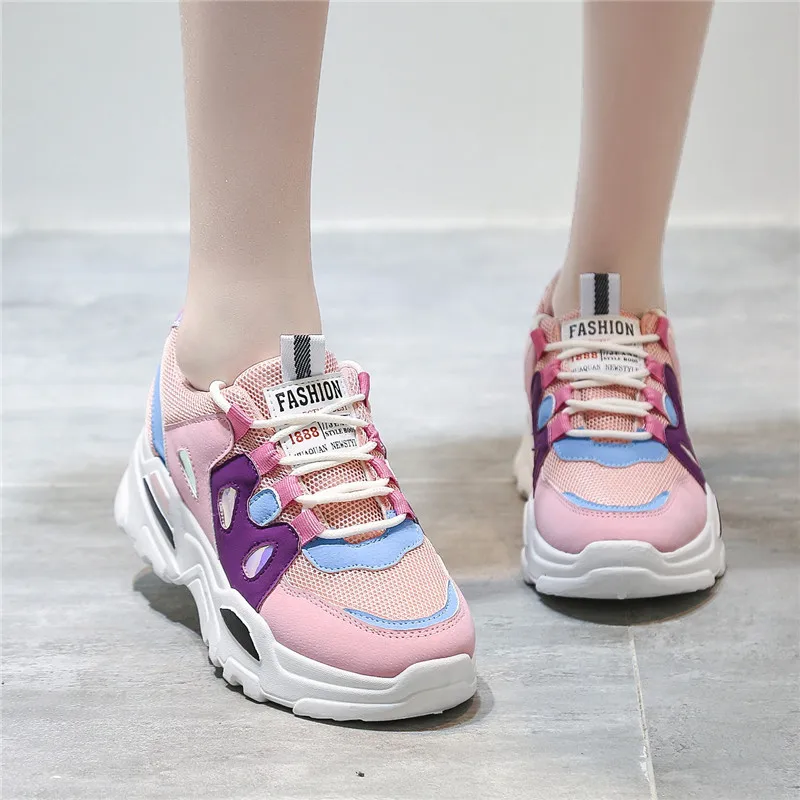 Casual Vulcanize Shoes Luxury Designer Female Fashion Sneakers Hot Women Platform Chunky Height Increasing U13-43 | Обувь