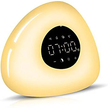 

Wake Up Light Alarm Clock LED Bedside Lamp Touch Control Night Light Sunrise Sunset Simulation 6 Nature Sounds for Bedroom Gift
