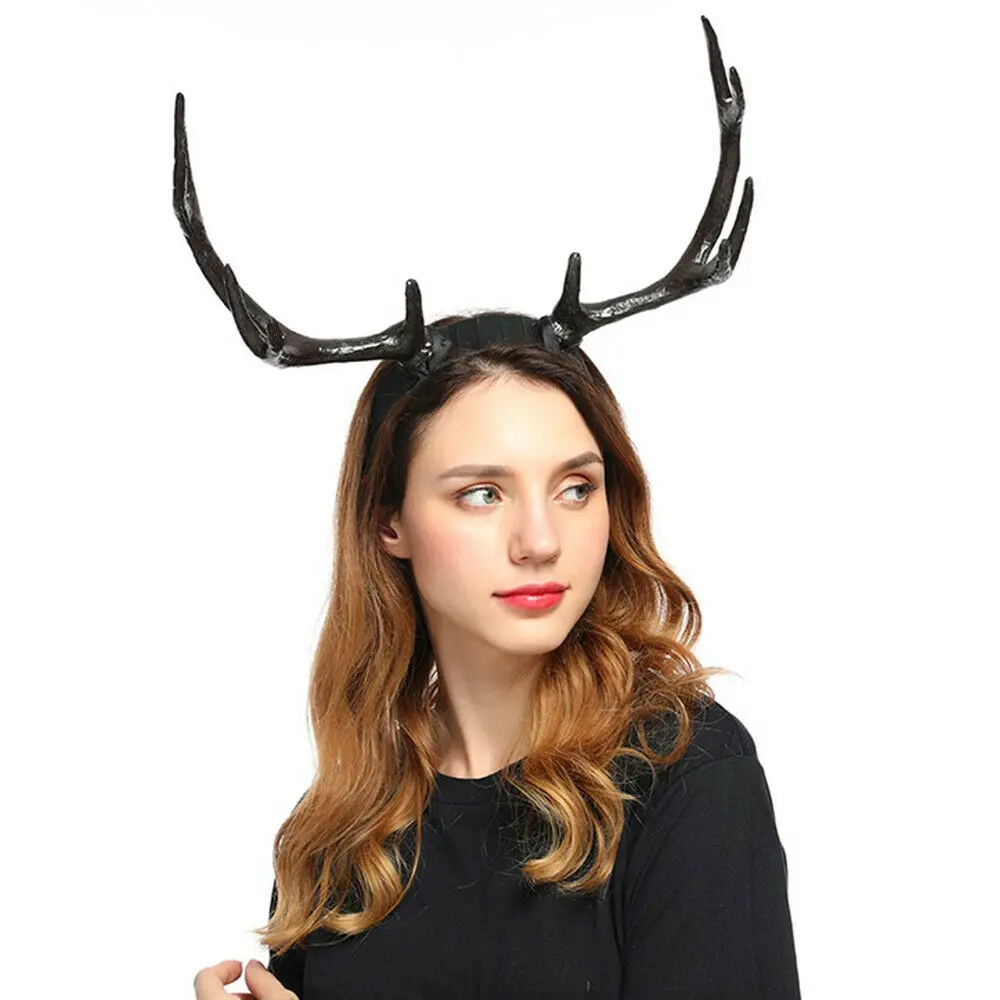 Deer Horns Headband Halloween Xmas Christmas Cosplay Headdress Hair Accessories