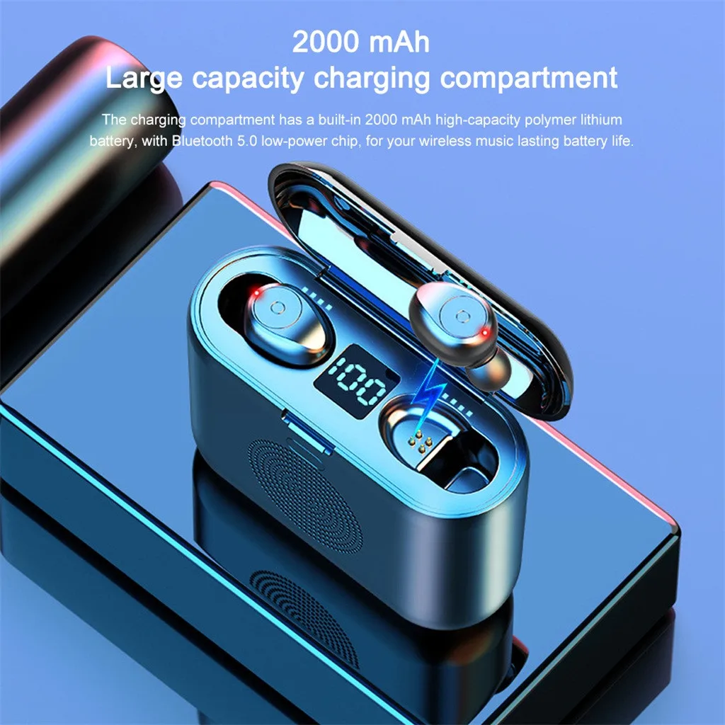 Twins Touch Bluetooth 5 наушники спортивные стерео Беспроводная гарнитура 6D звук динамик беспроводные наушники Blutooth наушники гарнитура
