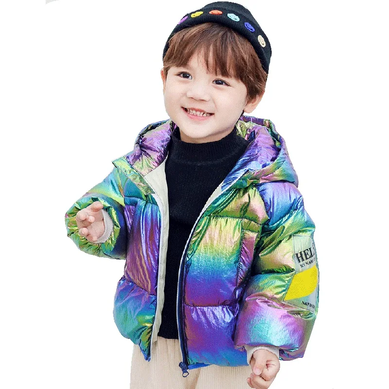 

Kids winter jacket for girls boys children warm hooded outerwear coat toddler warm Down jacket for age 2-6 years old