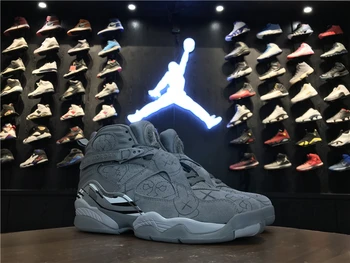 

Nike-Air Jordan 8 x KAWS shoes for men and women, Basketball sneakers, comfortable, for outdoor sport, with cushion 36-46