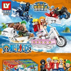Puzzle pour enfants, Luffy, une pièce, jouet d'assemblage, Chariot mech, inséré comme cadeau de nouvel an, DIY 