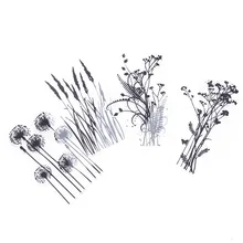 Модный 1 шт прозрачный силиконовый прозрачный резиновое растение серия штамп близко к зажиму карточка ручная работа украшение красивое