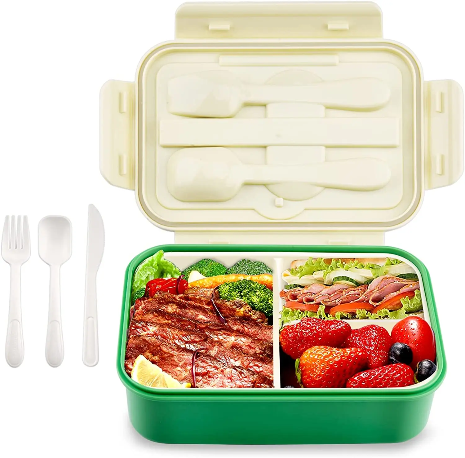 Airtight Spoon With Cutlery Easy Clean for Adults/Kids Leak-Proof Lunch  Container Includes Cutlery Set Portable Lunch Box - AliExpress