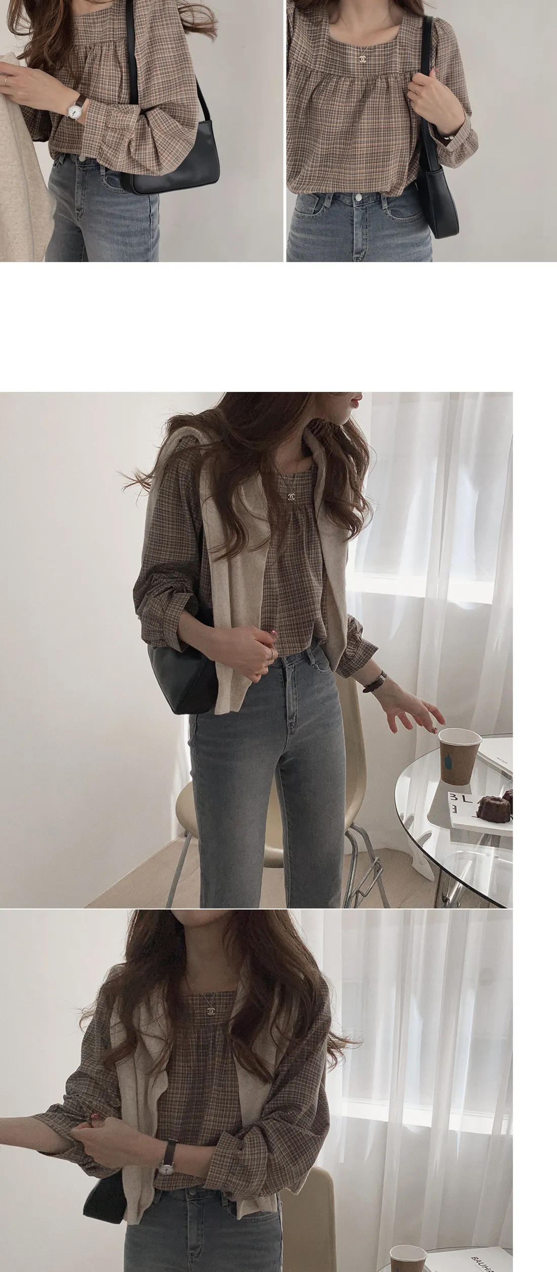 Plaid New Womens Blouses Summer Tops Femme Casual Women Shirt Long Sleeve Cotton Girls women Blouse New Blusas Solid Loose