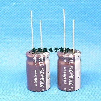 

10PCS hot sale Japan Nichicon electrolytic capacitor 25v2700uf 2700uf 25v PW 16*25 high frequency
