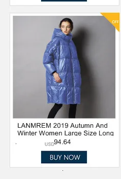 LANMREM пальто из хлопка длинное утепленное пуховое пальто выше колена с хлопковой подкладкой на завязках, зимняя одежда, стиль, PC017