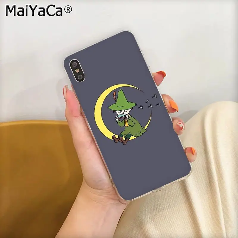 MaiYaCa Забавный чехол Moomin Little My Coque Shell для телефона Apple iphone 11 pro 8 7 66S Plus X XS MAX 5s SE XR чехол Coque Shell