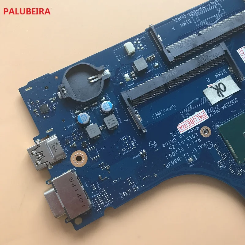PALUBEIRA CN-0VMD45 VMD45 для Dell INSPIRON 5458 5558 CN-0HD0R2 0HD0R2 серии Материнская плата ноутбука AAL10 LA-B843P 3805U материнская плата