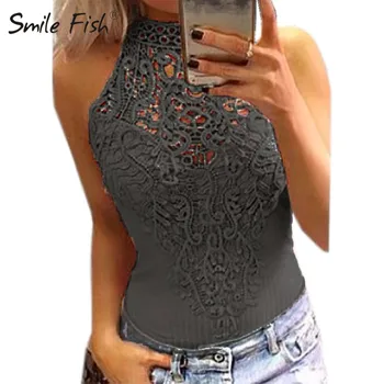 

Crochet Lace Patchwork Summer Bodysuits Women Body Top Mujer Solid Bodycon Bodysuit Hollow Out Overalls Sexy Clubwear New GV777