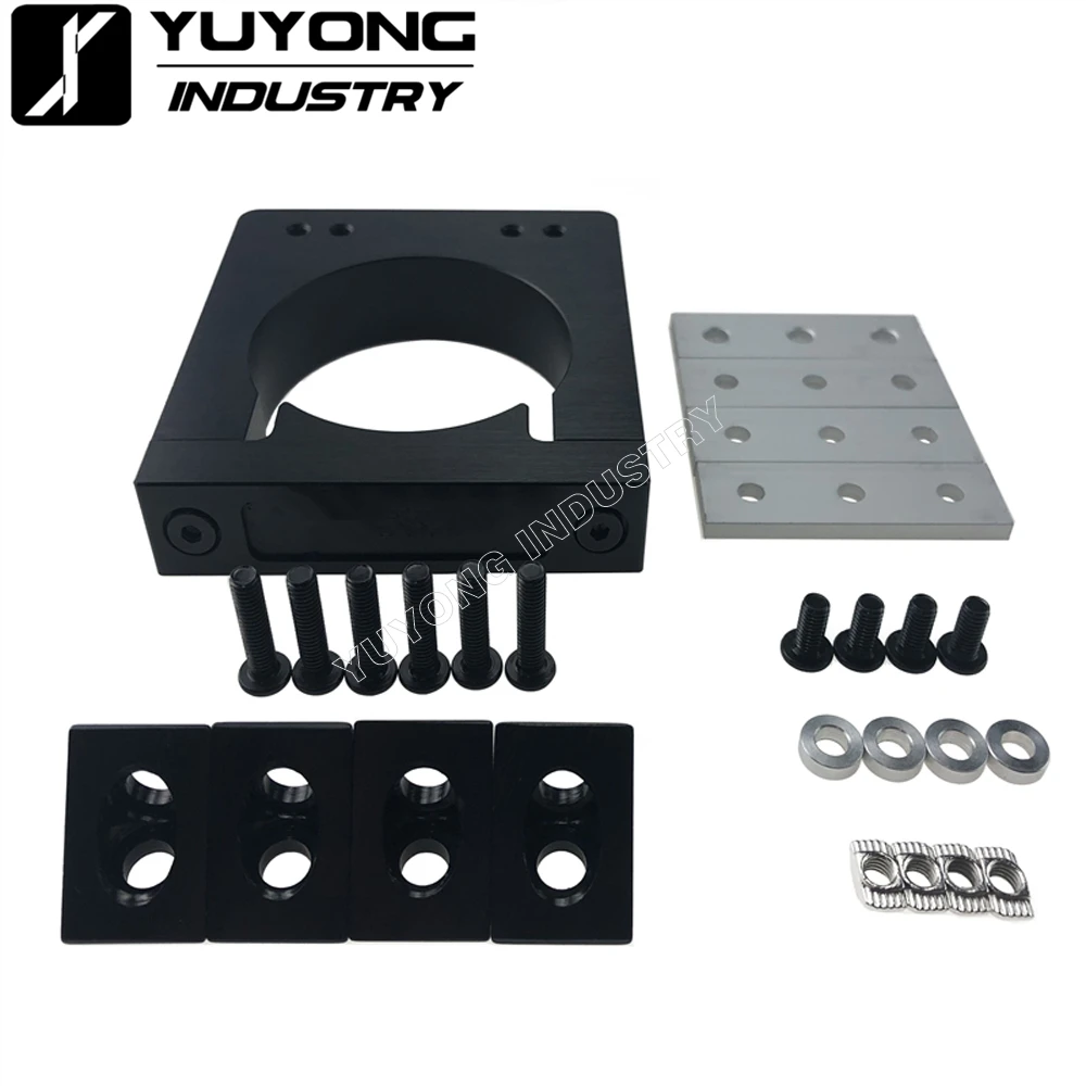 정밀 알루미늄 클램프 스핀들 마운트 브래킷 키트, CNC 라우터 조각 밀링 레이저 기계용, 직경 52mm, 65mm, 71mm, 80mm