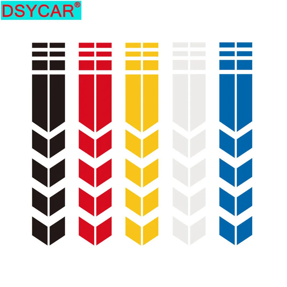 DSYCAR 2Pcs Reflective Motorcycle Car Fender Stickers Motorbike Waterproof Safety Warning 34cm5.5cm Motorcycle Sticker 2pcs warning signal flags traffic safety signal flag commander signal flags