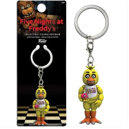 Five Nights at Freddys брелок фигурки игрушки Аниме ПВХ 5 см FNAF Фредди Бонни брелок кольцо Хэллоуин игрушки для детей - Цвет: Зеленый