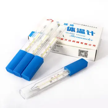 

10PCS Medical Mercury Thermometer Glass Thermometers Large Screen Mercury Glass Thermometer Body Fever Thermometer for Baby Kids