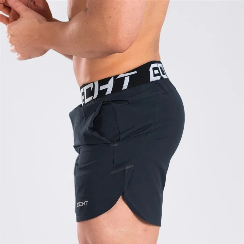 Брендовые новые мужские дышащие шорты для бега быстросохнущие шорты спортивные брюки для фитнеса шорты для бега спортивные тренажеры мужские шорты