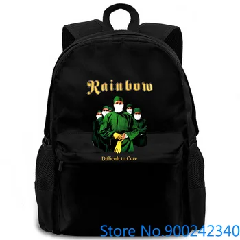

RAINBOW DIFFICULT TO CURE BLACKMORE DEEP PURPLE ELF DIO NEW BLACK Print Harajuku women men backpack laptop travel school