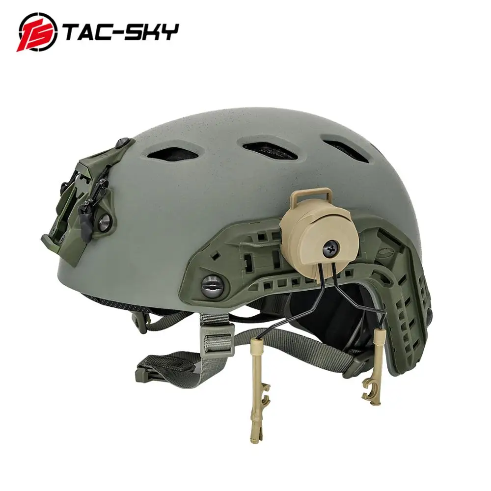 Tactical Headset Bracket Fast Ops Core Helmet ARC Rail Adapter Set Peltor comtac Series Military Noise Cancelling Headphones DE