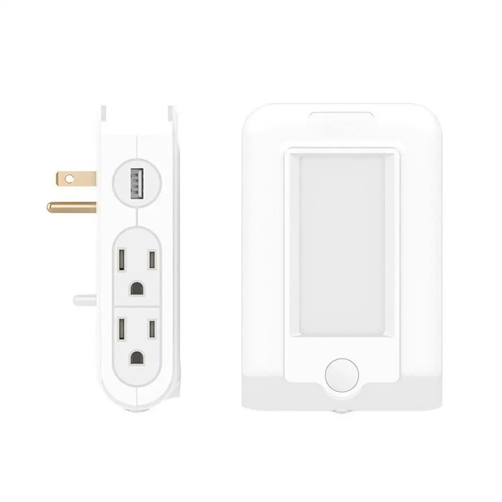 Многофункциональный Мощность адаптер зарядка через usb розетка светильник Управление интеллигентая(ый) Сенсор светодиодный ночной Светильник мобильного телефона полки 3.1A